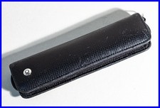 vintage MONTBLANC Boheme Leder Etui in Schwarz & Blau für 1 Stift