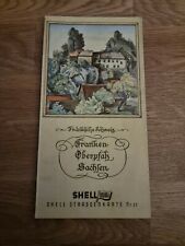 Shell Straßenkarte Nr. 17 Franken Oberpfalz Sachsen um 1930