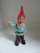 Gartenzwerg,50er Jahre,Ton/Keramik,farbig bemalt,Höhe 22cm,ohne Laterne