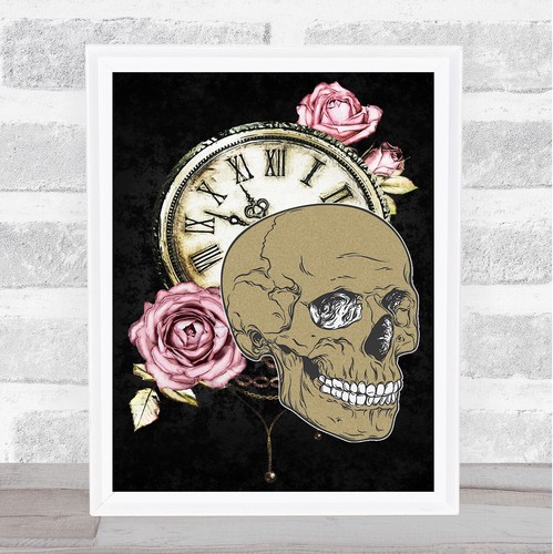 Totenkopf uhr rosa - rosa, rosen