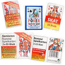 Skat Karten Pokerkarten Romme Kartenspiel Spielkarten für Senioren
