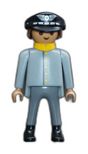Playmobil Figur Zug Bahnhof Schaffner Vorsteher Lokführer Mütze Nr. 37314
