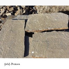 25m2Polygonalplatten Gneis Gehwegplatten Terrassenplatten Gold Braun Hofplatten