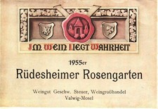 Vintage German Wine Label