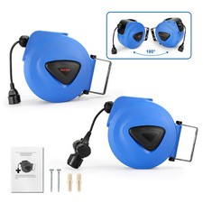 Kabeltrommel außen Verlängerungskabel Automatik Kabelaufroller mit 3 Steckdosen