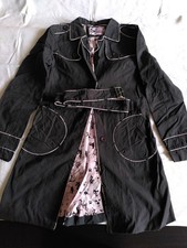 Pussy deluxe Mantel grau Gr. S rosa Innenfutter