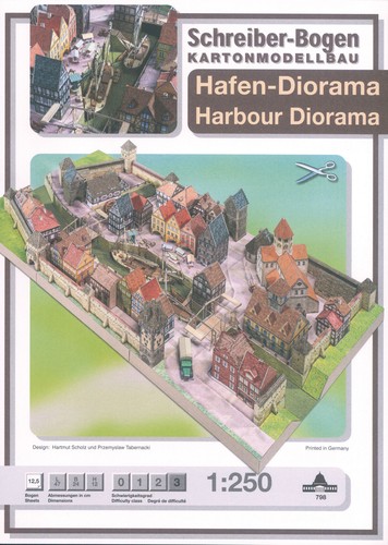 Kartonmodell hafendiorama - kartonmodell,