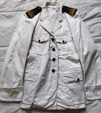 Militärjacke Baumwolle weiß