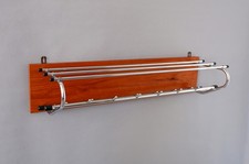 Wandgarderobe Garderobe 60er Holz Chrom 90cm