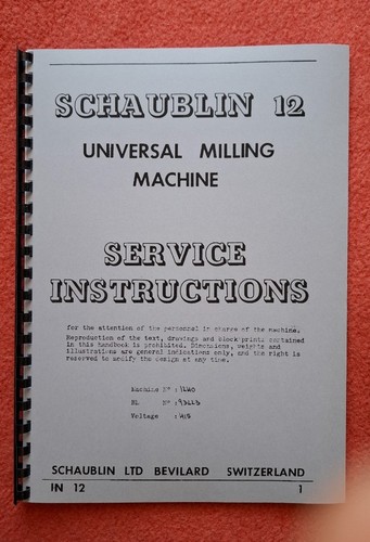 Schaublin betriebsanleitung - 12,
