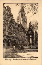 CPA AK Duisburg- Rathaus m. Merkator Brunnen GERMANY (900858)