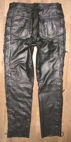 Linus schnür lederjeans - /,