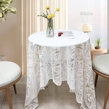 Tischdecke weiß spitze - tischdecke,