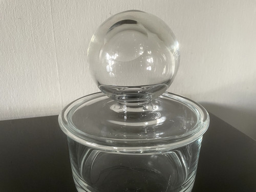 Vintage glas gebäckdose - ,