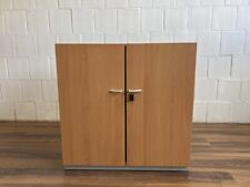 Steelcase Aktenschrank 2 Ordnerhöhen Buche grau 80cm abschließbar