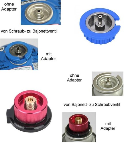 Gaskartuschen adapter - gaskartuschen,