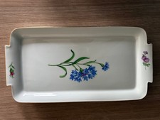 Hübsches Tablett Blume  v. Meissen Porzellan Platte f. Kuchen & Sushi