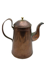 Vintage: Alte Kupfer- Teekessel/ Kanne kannen Höhe 18 cm Total 22,5 cm ca
