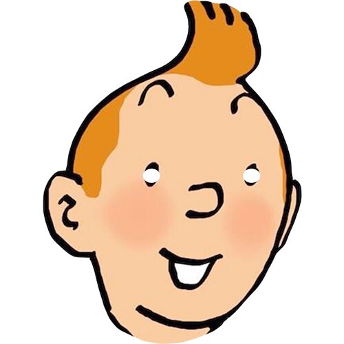 Tintin cartoon promi karte - tintin,