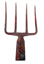 alte 4 Zinken Mistgabel Forke Eisen HEUGABEL HARPUNR Bauer VierZACK ?,.