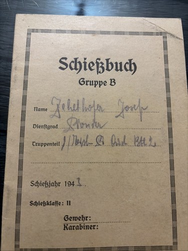 Wehrmacht schiessbuch 1943 - schiessbuch,