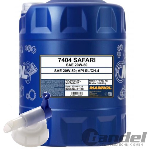 Liter 20w mannol safari - liter,