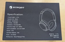 Fitfort Active Noise Cancelling Bluetooth Kabellos Kopfhörer Akku betrieb USB C