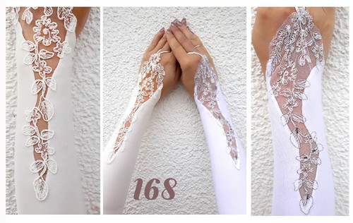 Braut handschuhe 30cm - braut,