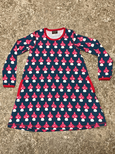 Girls navy mushroom print - navy, mushroom-print