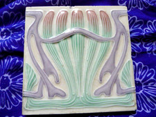 Jugendstil Fliese mehrfarbig