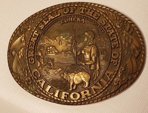 Vintage belt buckle great seal - buckle,