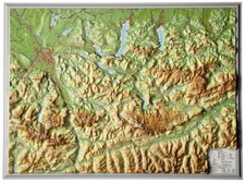 Salzkammergut, Reliefkarte