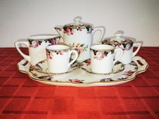 wunderschönes, blumiges  Tete A Tete Set - von Erdmann Schlegelmilch - um 1900