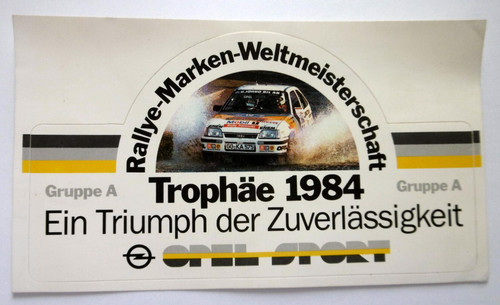 Werbe aufkleber opel rallye - werbe-aufkleber,