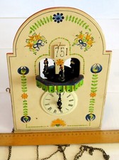 Schwarzwälder Schilderuhr Figurenautomat Musikspielwerk Orgel Wanduhr antik