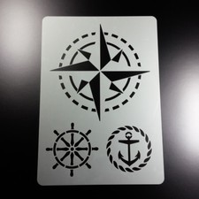 A4 Schablone Kompassrose