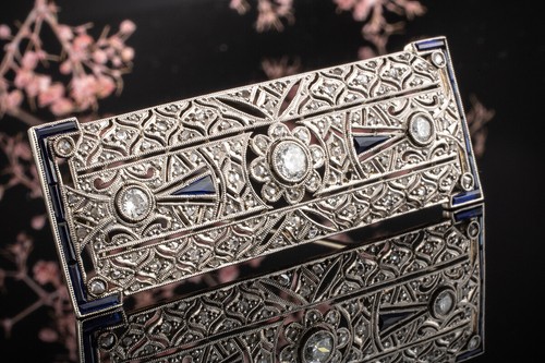 Art deco brosche saphir - art,