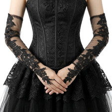 Spitzenhandschuhe Schwarz