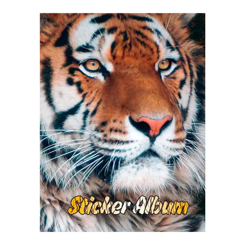 Stickeralbum mit tiger - stickeralbum,