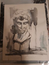 Aquarell David Büsten Studie