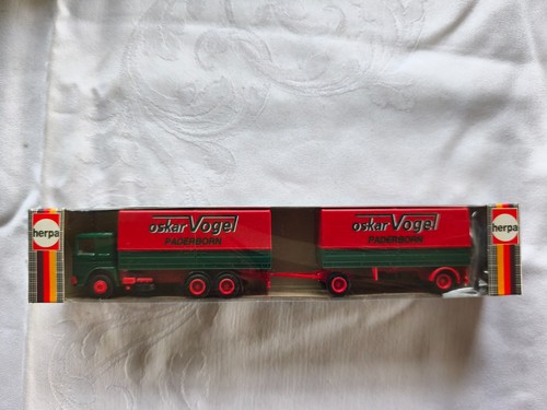 Herpa man planenhängerzug - herpa,