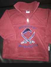 Wangeroog STRANDPIRAT Longsleeve Fleece Pulli Zintgraf  Gr. 92 Rot Toll Insel