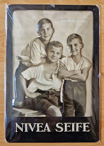Nivea seife werbeschild relief - nivea, werbeschild/relief
