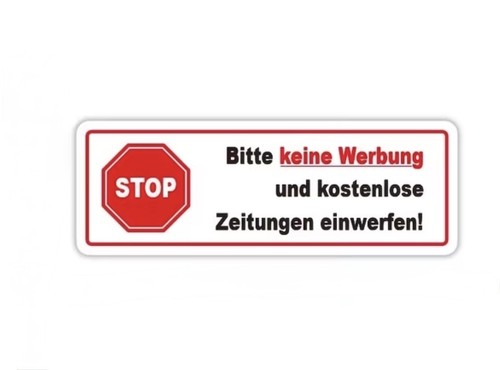 Bitte keine werbung einwerfen - werbung,