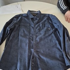 Langarm jeanshemd dunkelblau - langarm,