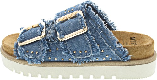 Mustang damen pantolette blau - mustang,