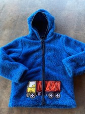 116/122, Fleece-Jacke, blau, Lastwagen, JAKO-O, flauschig