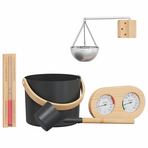 5er set sauna - sauna, schwarz