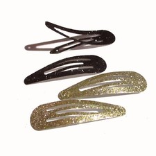 4 Glitzer Haarclips