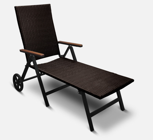 Aluminium polyrattan rollliege - aluminium,